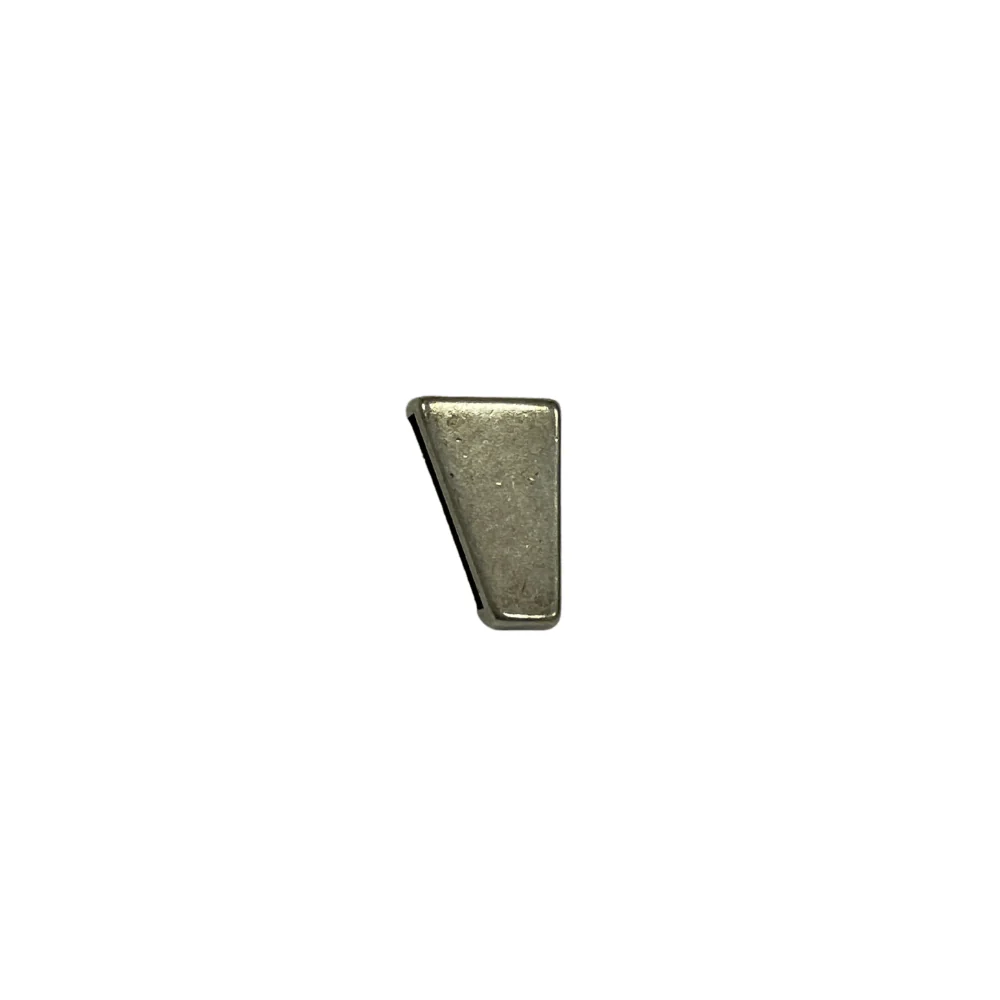 11mm Antique Silver, Asymmetrical Slide-On Ornament, Zinc Alloy, #B-129