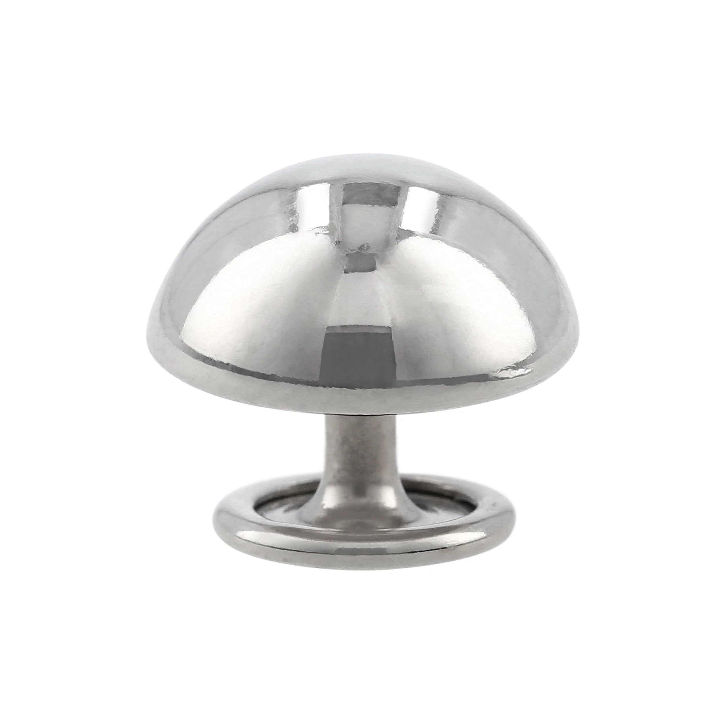 12.7mm Shiny Nickel, Stud With Tack, Zinc Alloy-PK5, #P-2591