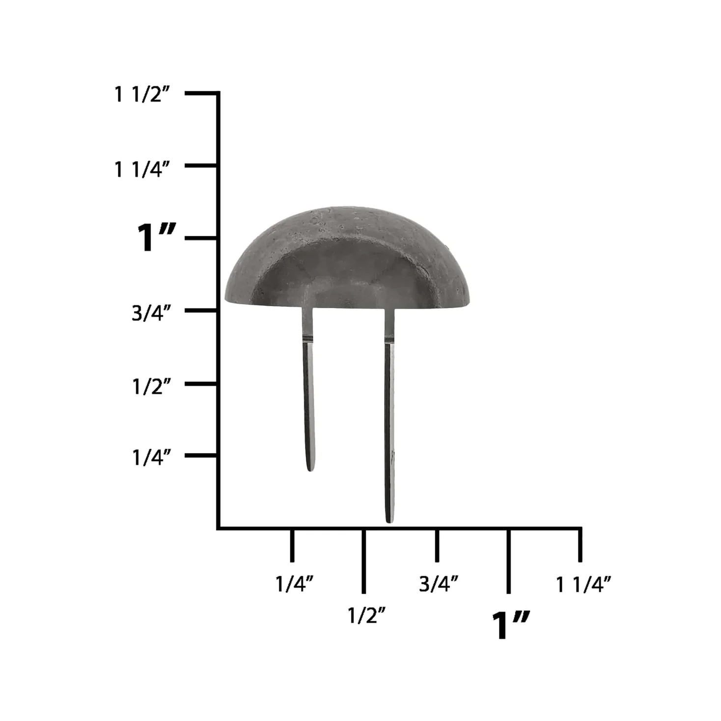 12mm Black/Nickel, Bottom Stud, Zinc Alloy-PK10, #P-1504-BNIC