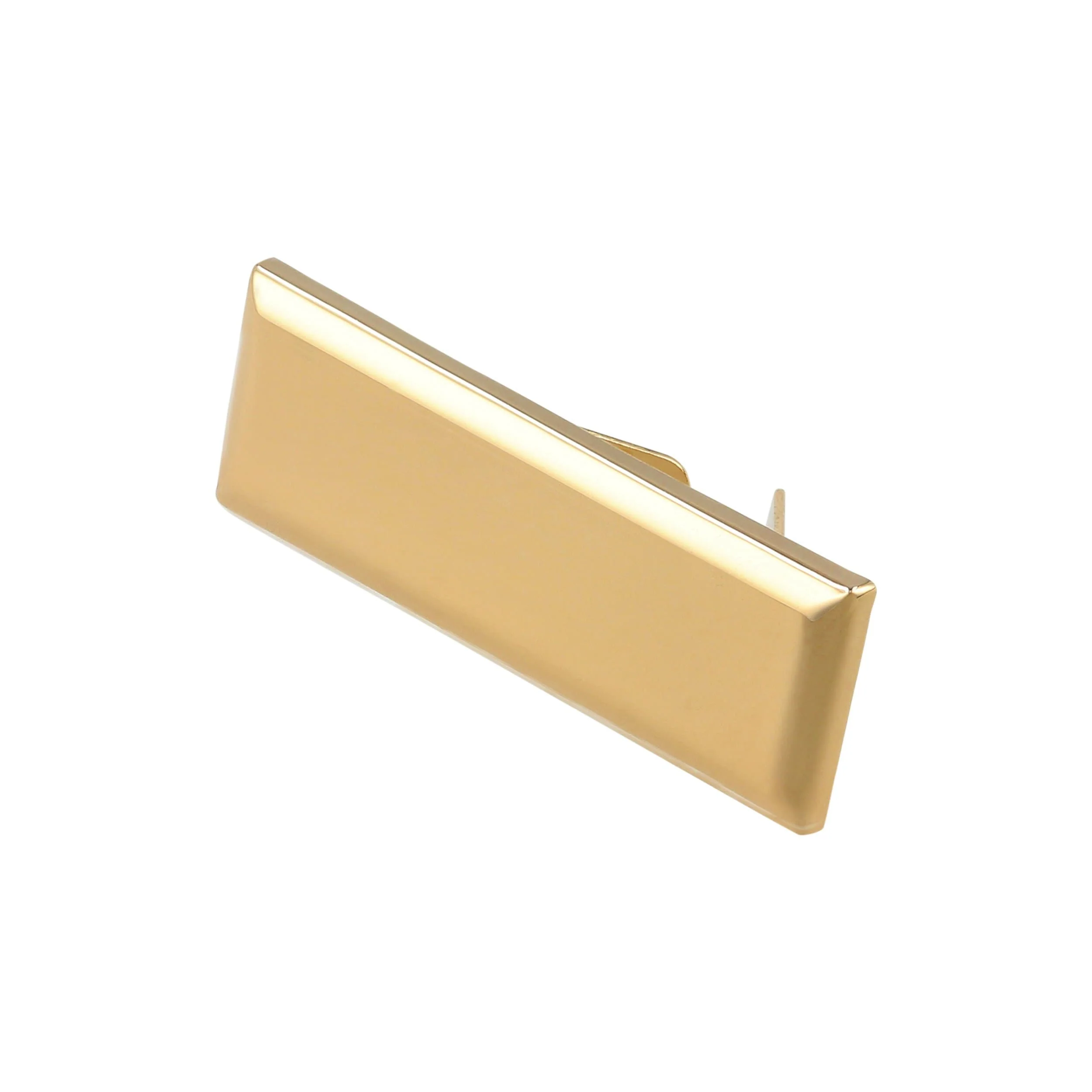 12mm Gold, Logo Plate with Prongs, Zinc Alloy, #P-3251-GOLD