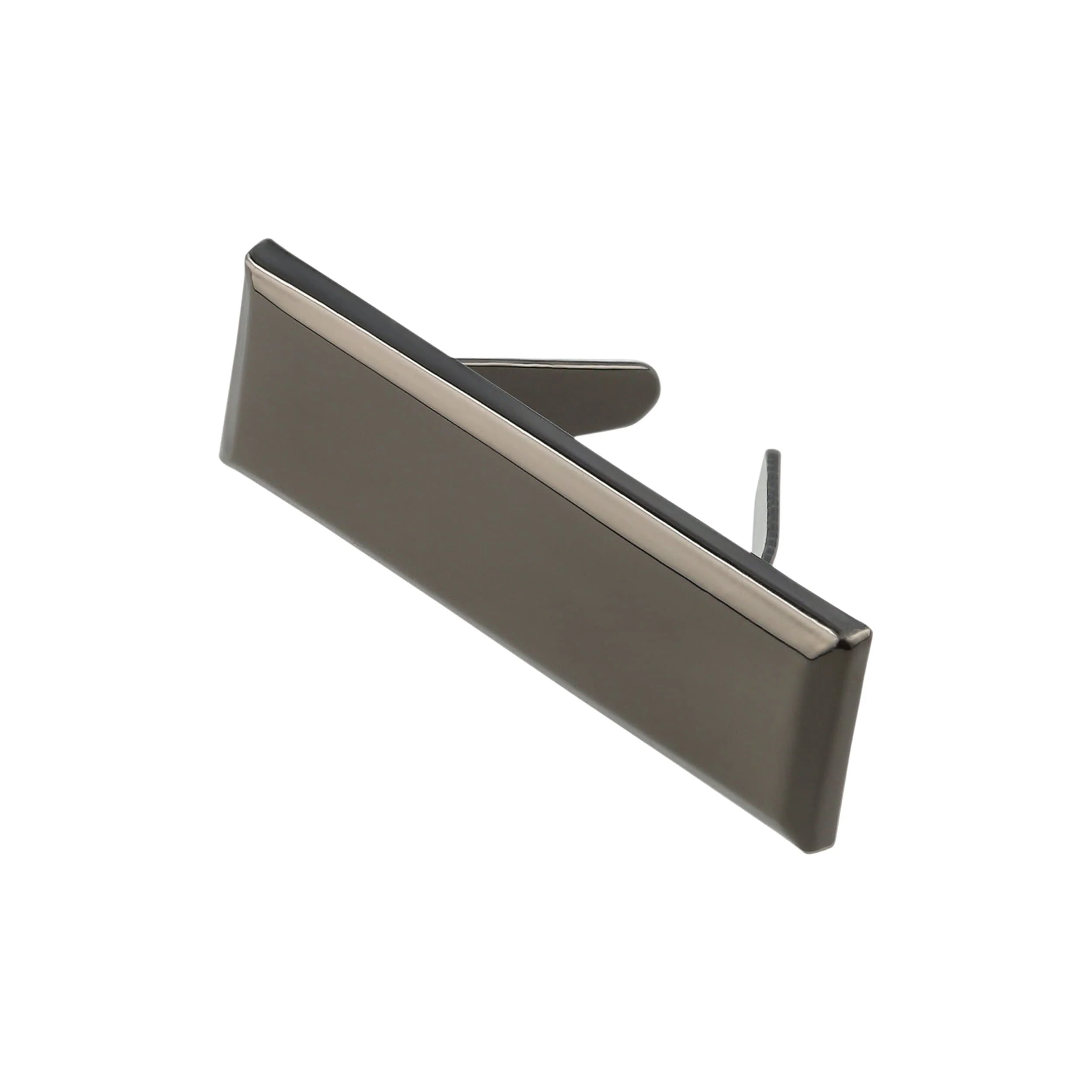 12mm Gunmetal, Logo Plate with Prongs, Zinc Alloy, #P-3251-GUNM