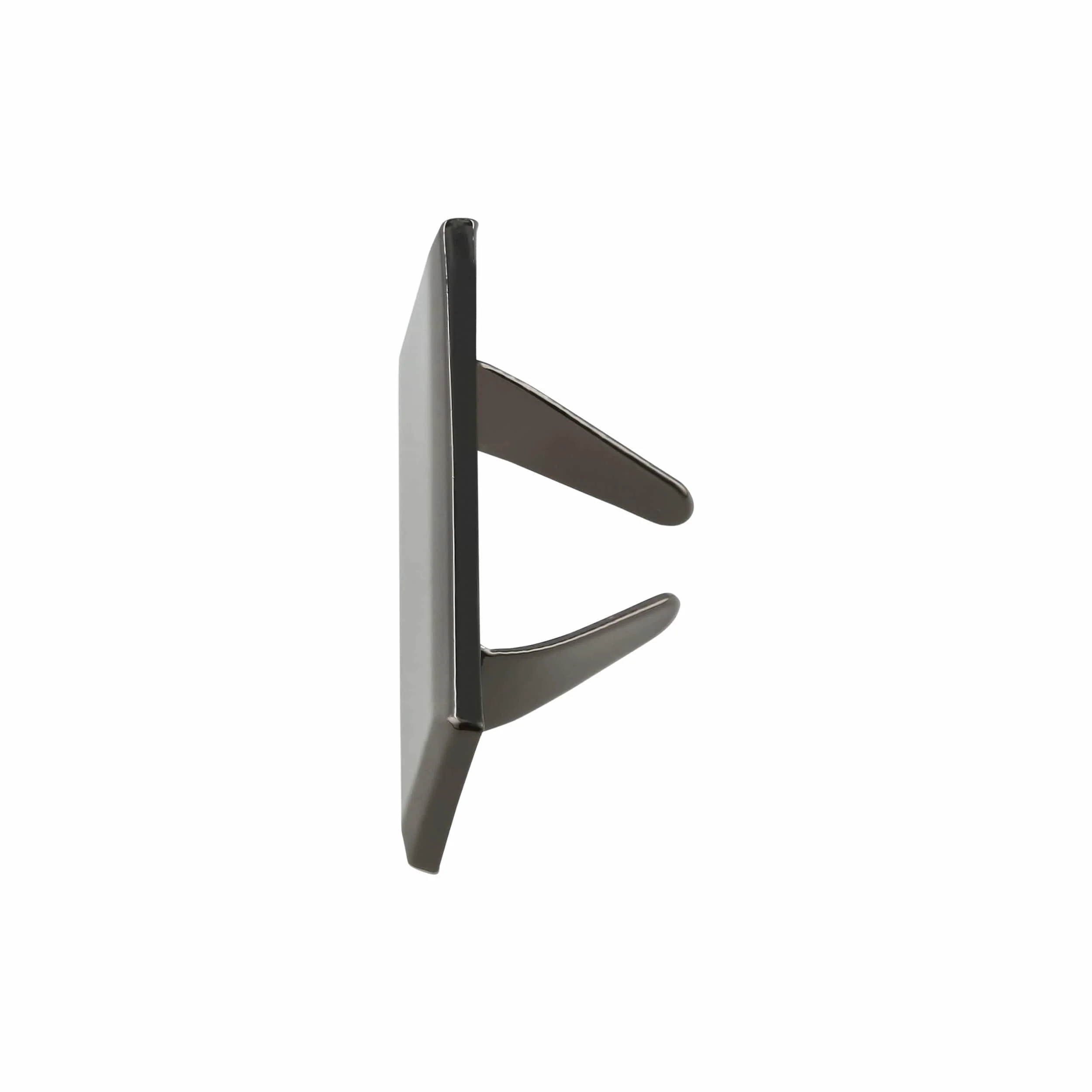 12mm Gunmetal, Logo Plate with Prongs, Zinc Alloy, #P-3251-GUNM