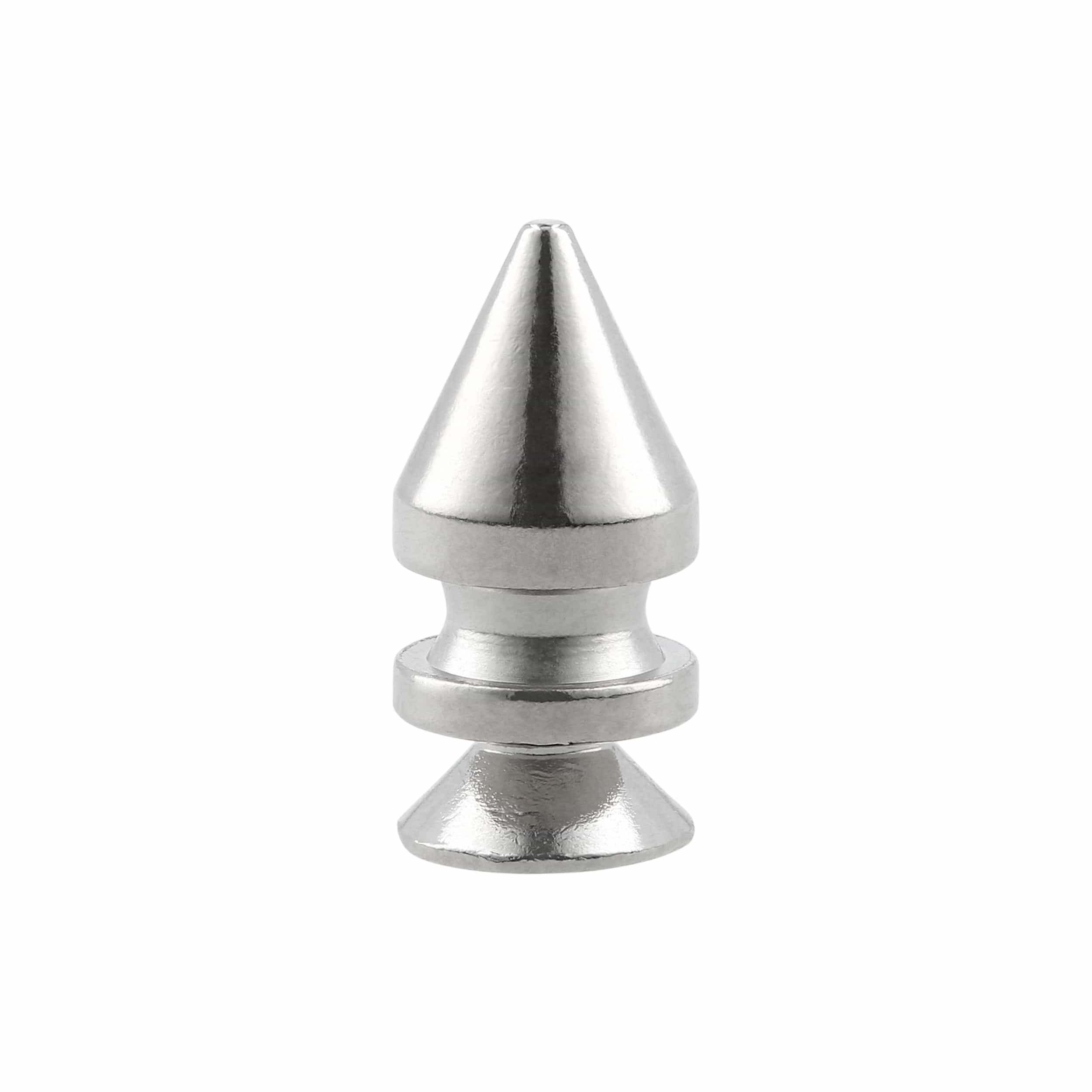 12mm Nickel, Spike Stud with Screw, Solid Brass - PK10, #C-1551