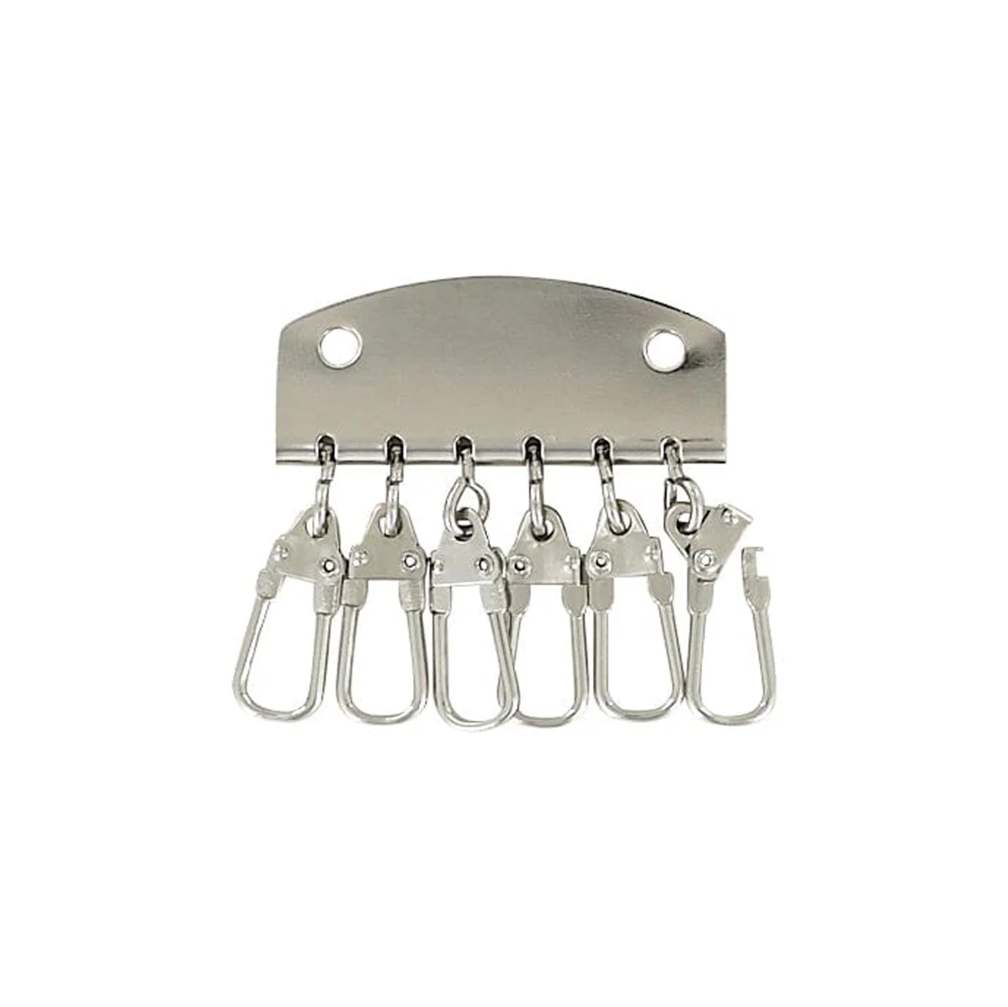 13/16" Nickel, 6-Hook Key Plate, Steel, #C-1004-NP