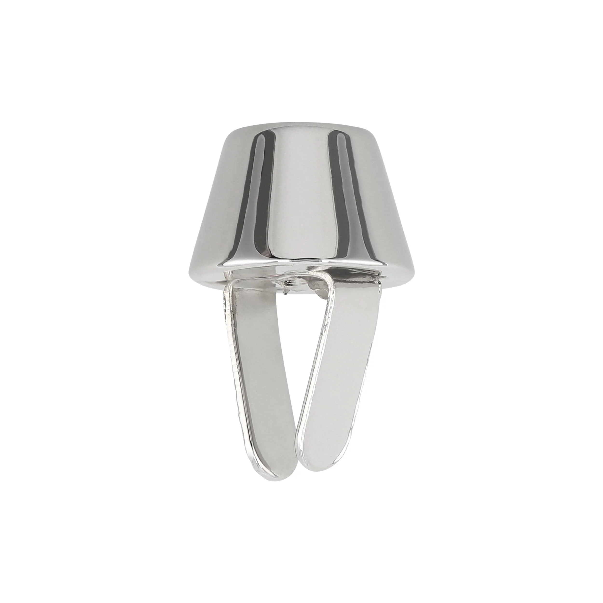 14mm Shiny Nickel, Bottom Stud, Zinc Alloy, #P-2786
