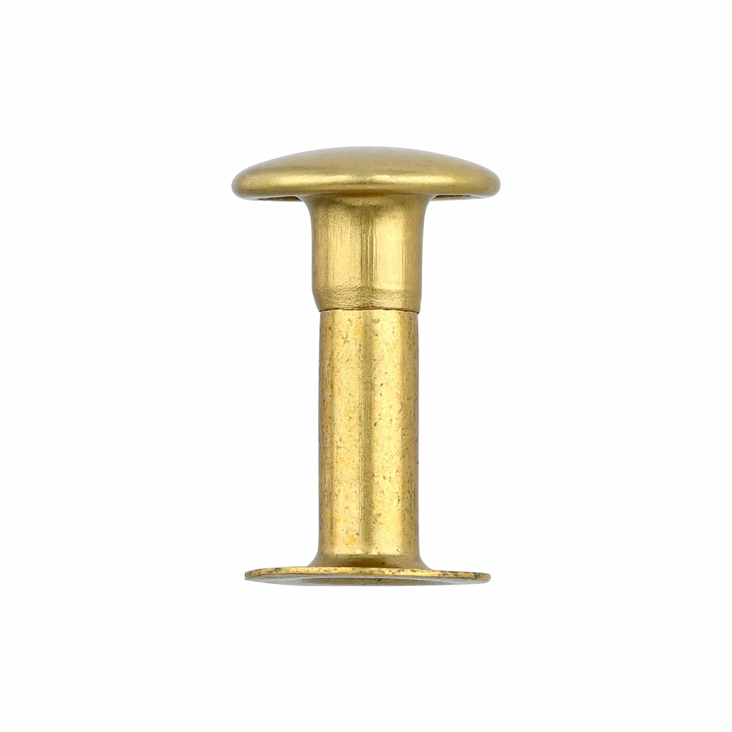 15mm Brass, Single Cap Jiffy Rivets, Solid Brass-100ct, #515S-SB