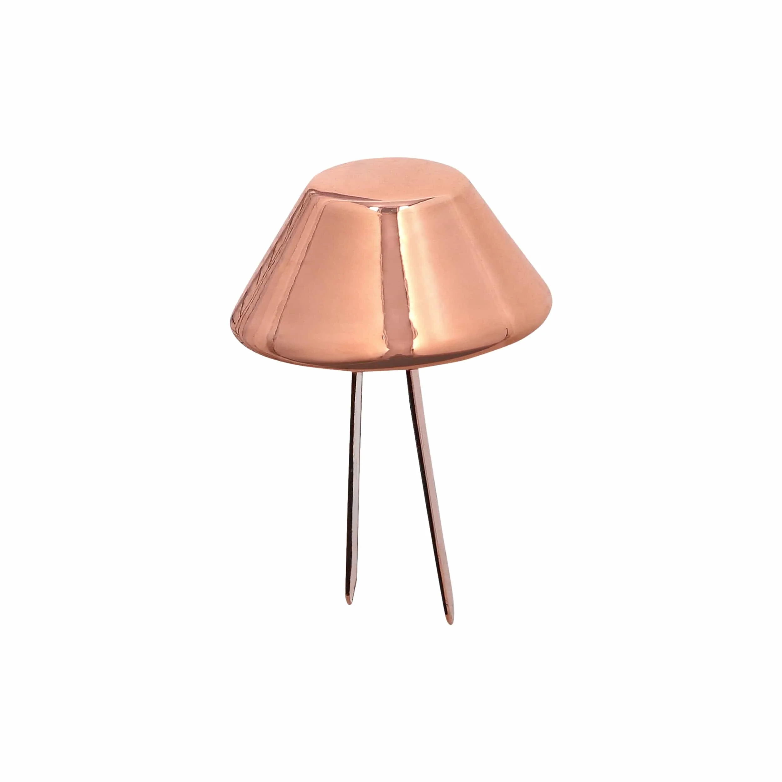 15mm Shiny Copper, Cone Handbag Bottom with Prongs, Zinc Alloy, #P-4000-15-CPR