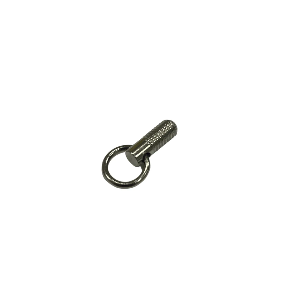 16.8MM Nickel, Screw Post With Ring, Steel, #C-1819