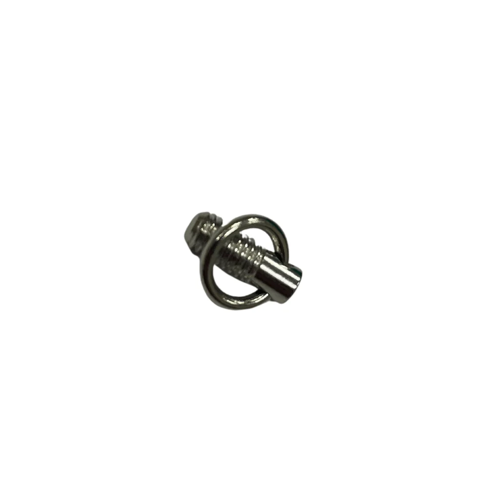 16.8MM Nickel, Screw Post With Ring, Steel, #C-1819