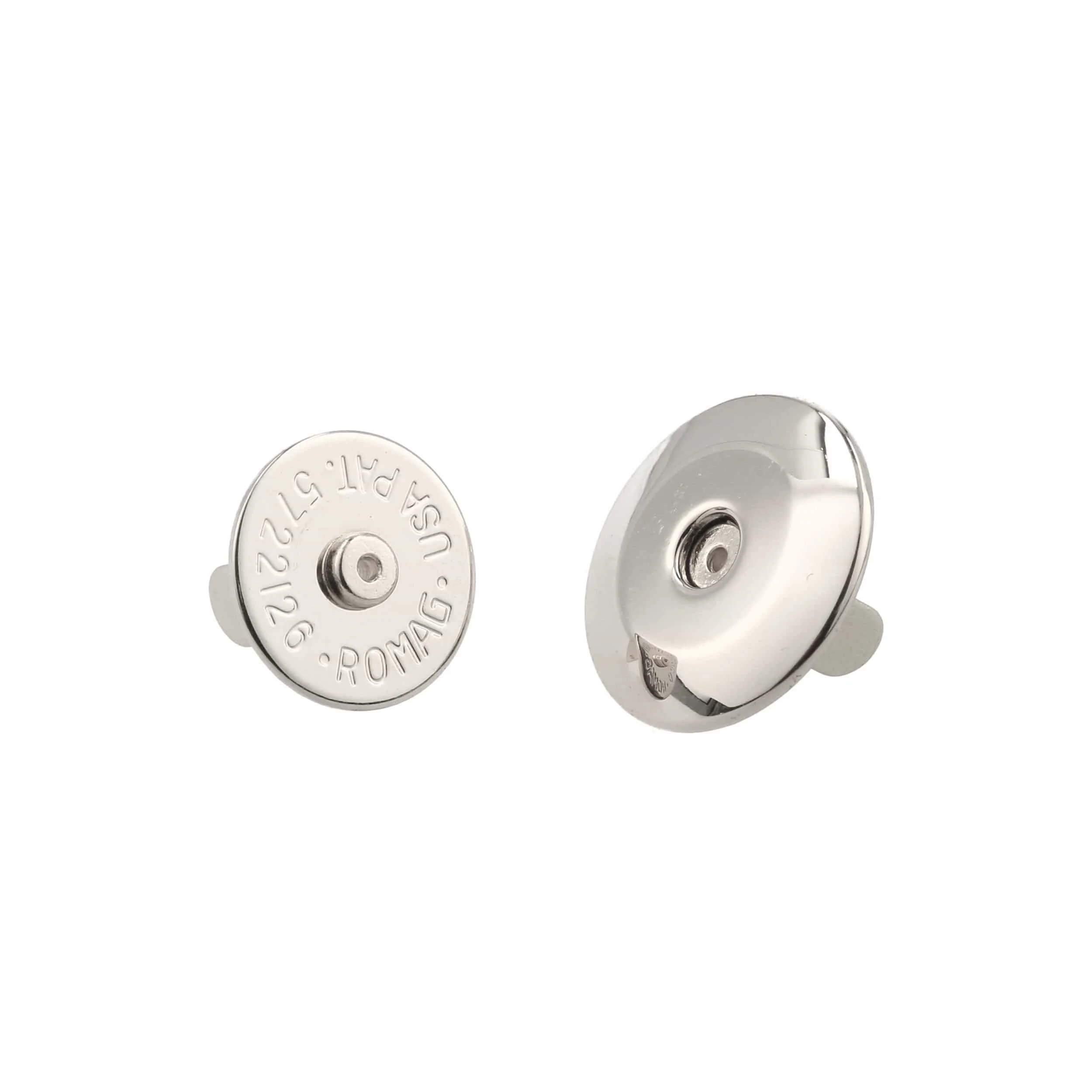 19mm Nickel, Beveled Low Profile Magnetic Snap, Steel, #P-2407-NP
