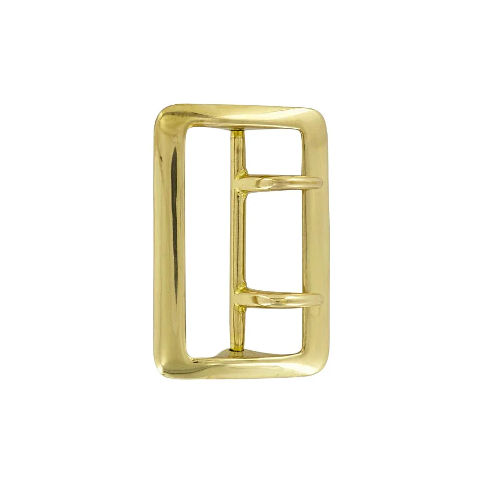 2 1/4" Brass, Sam Browne Double Tongue Buckle, Solid Brass, #4430-SB