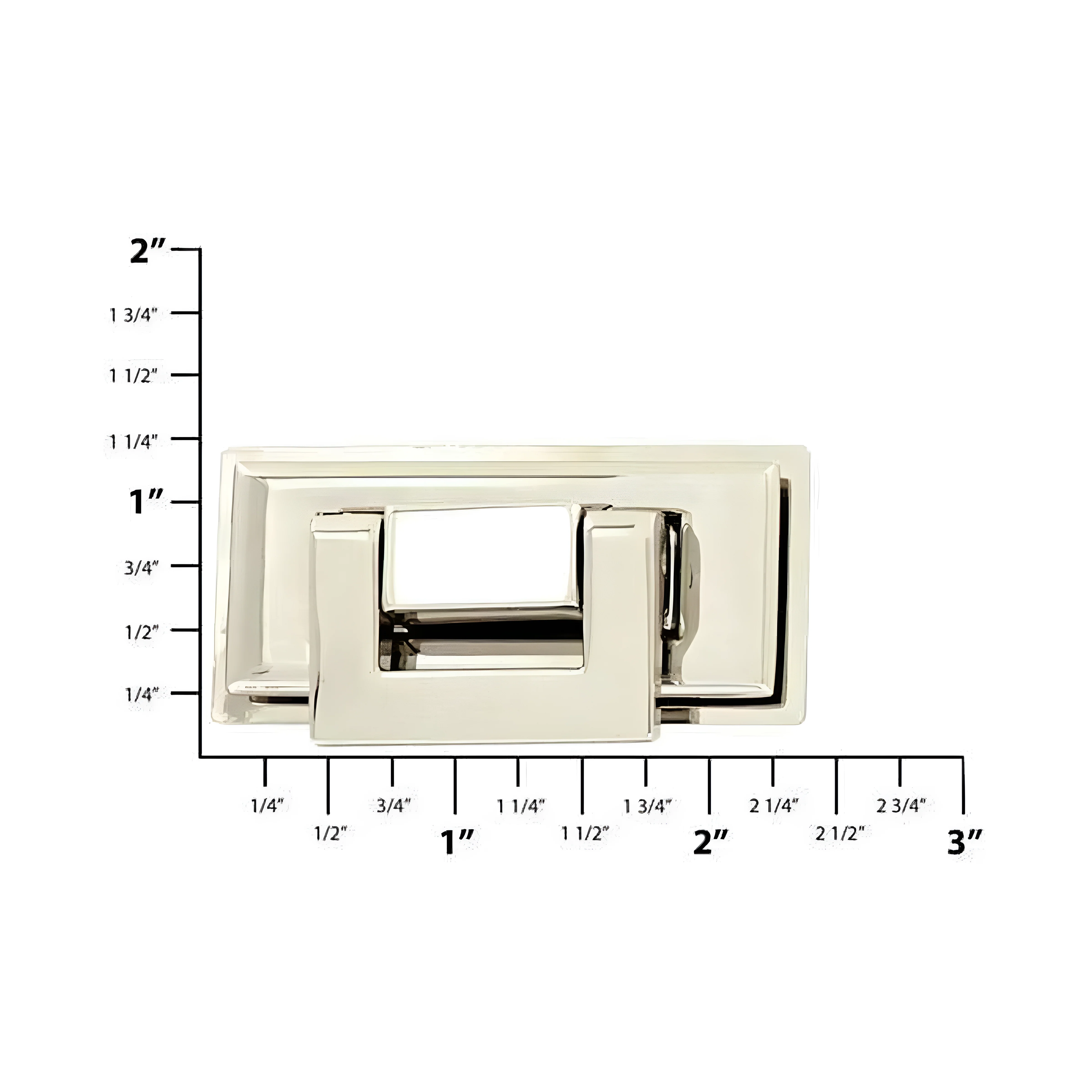 2 1/4" Shiny Nickel, Flap Lock, Zinc Alloy, #P-2693-NIC