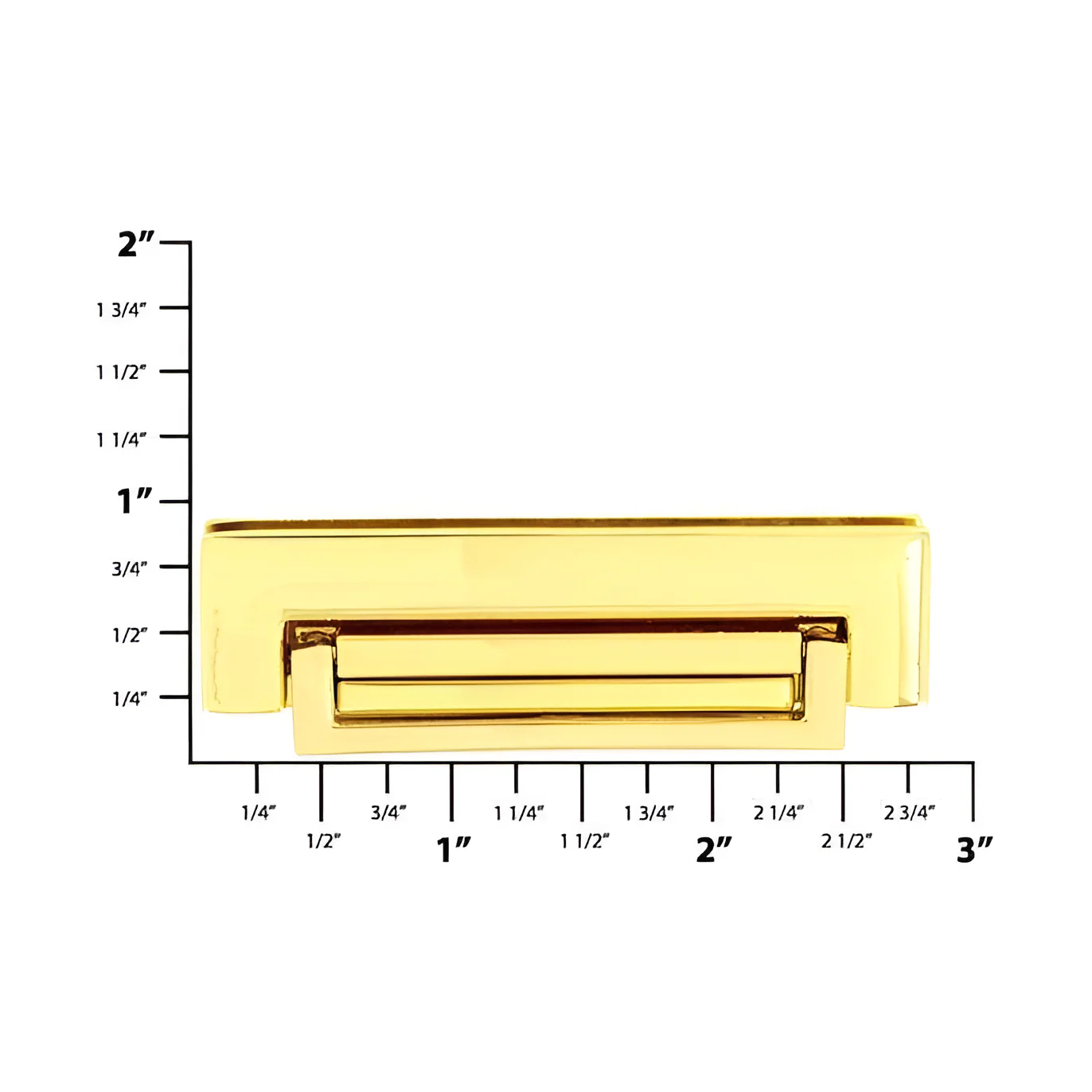 2 5/8" Gold, Flap Drop Lock, Zinc Alloy, #P-3200-GOLD