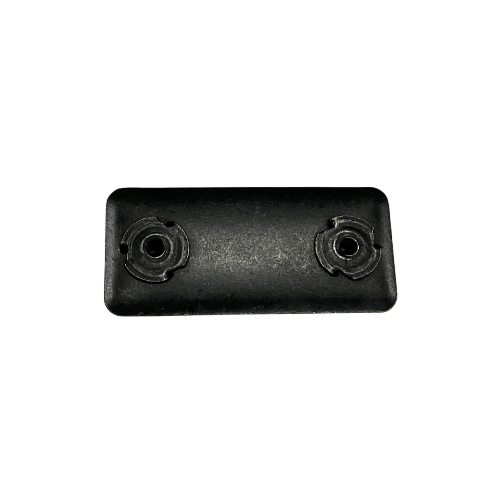 2 7/16" Black, Threaded Wheel Washer Plate with Screws, Steel, #L-2124-BLK