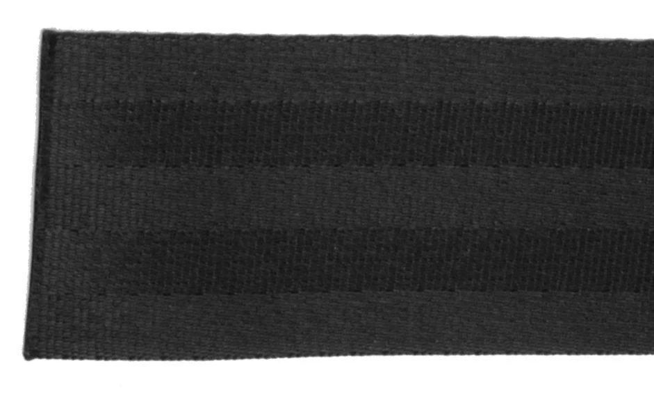 2" Black, Seat Belt Webbing, Polyester, #X-500-2