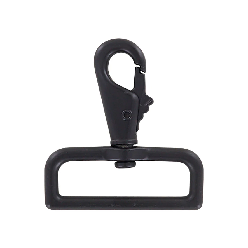 2" Matte Black, Lever Swivel Snap Hook, Zinc Alloy-PK4, #P-2027-BLK