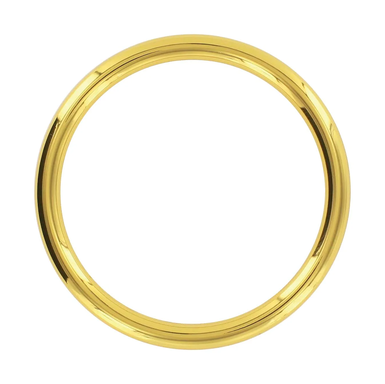 2" Shiny Gold, Cast Round Ring, Zinc Alloy, #P-2762-GOLD
