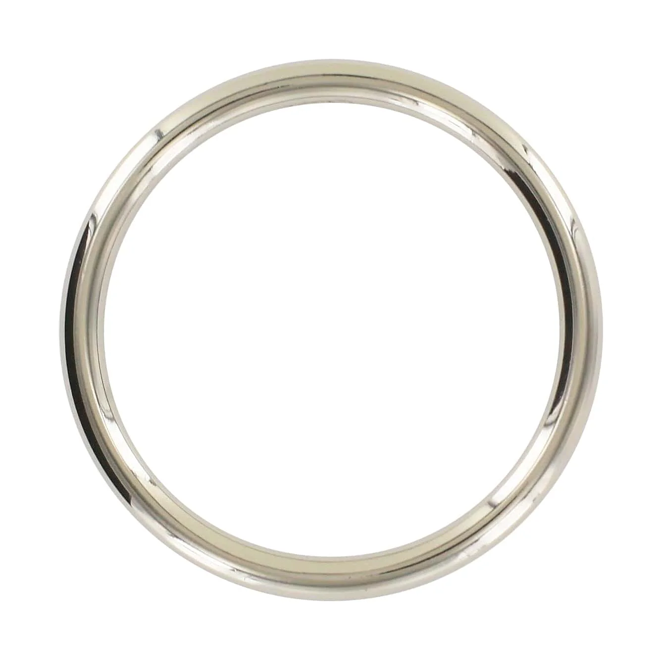 2" Shiny Nickel, Cast Round Ring, Zinc Alloy, #P-2762-NIC