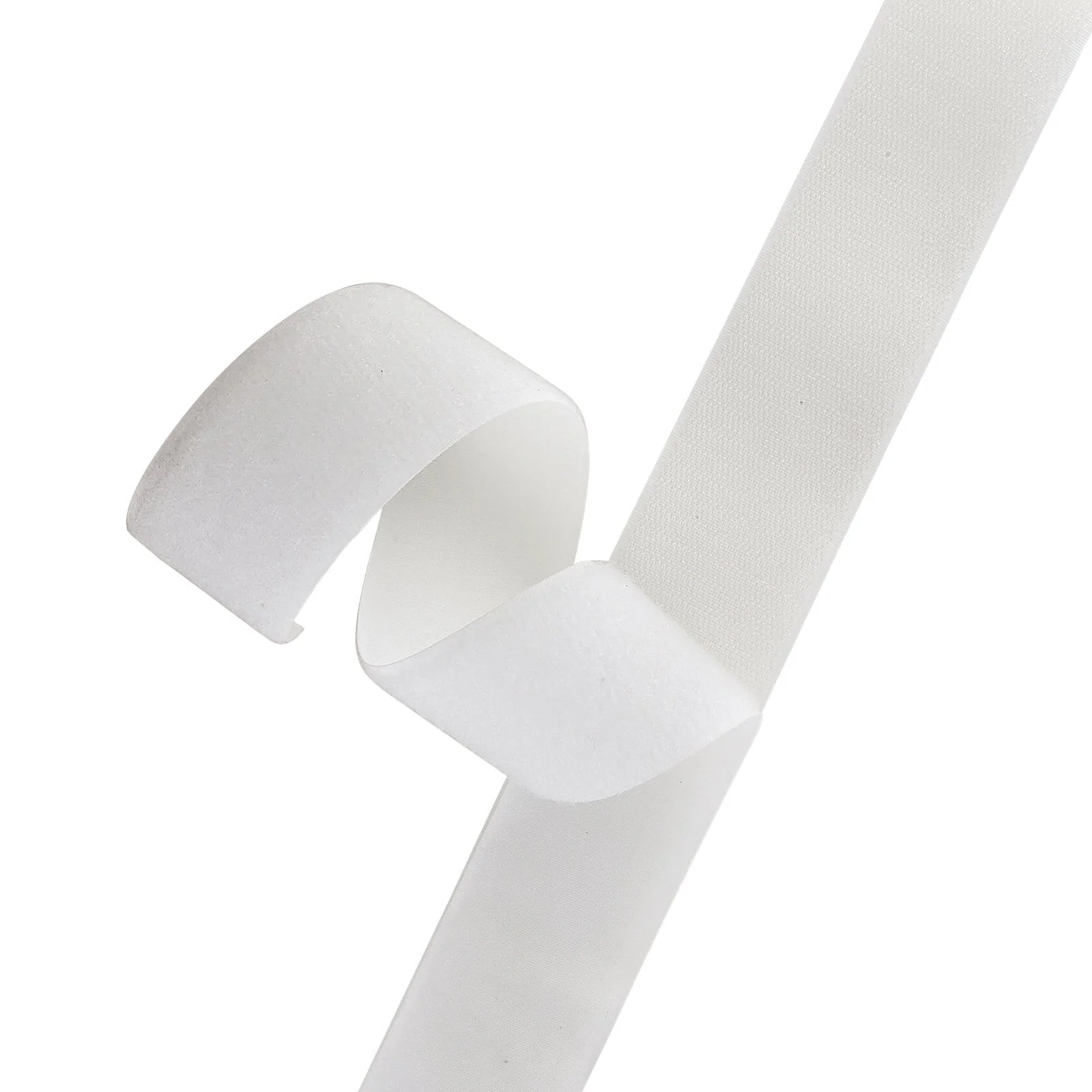 2" White,  Hook & Loop Sewing Type, #VEL-1-WHT-2