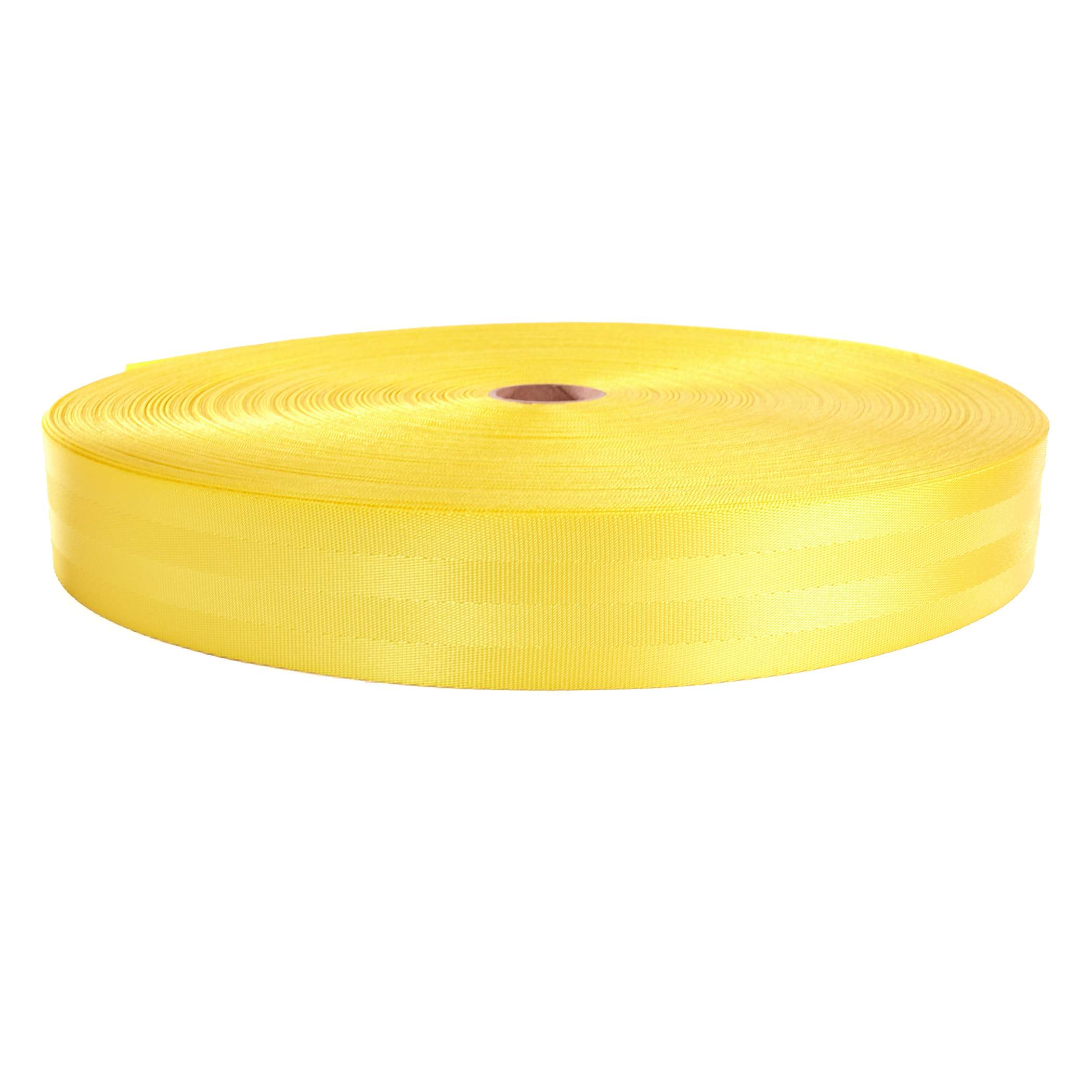 2" Yellow, Seatbelt Webbing, Polyester, #PW-500-2-YEL