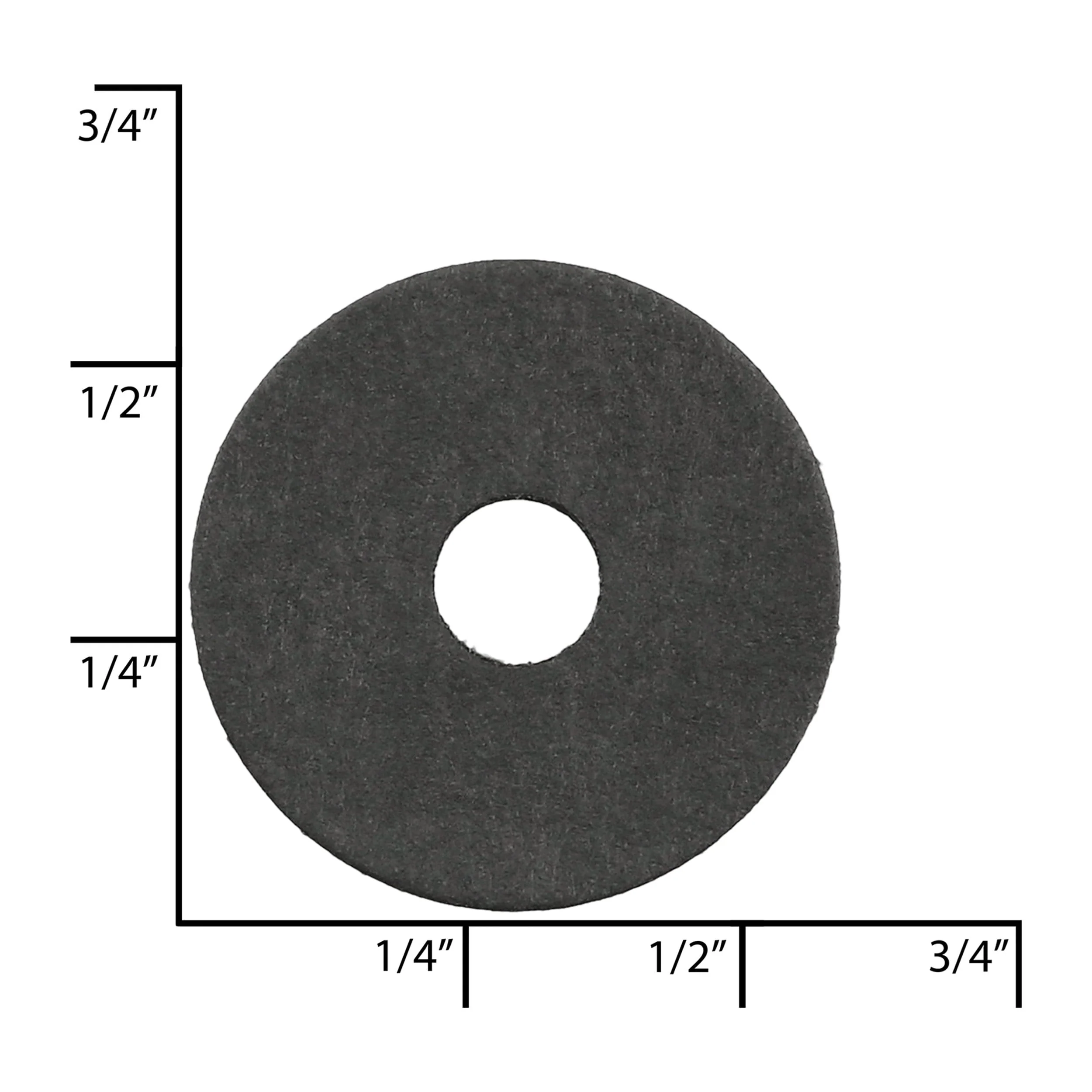 21/32" Black, Washer, Fiber - 12 pk, #A-85
