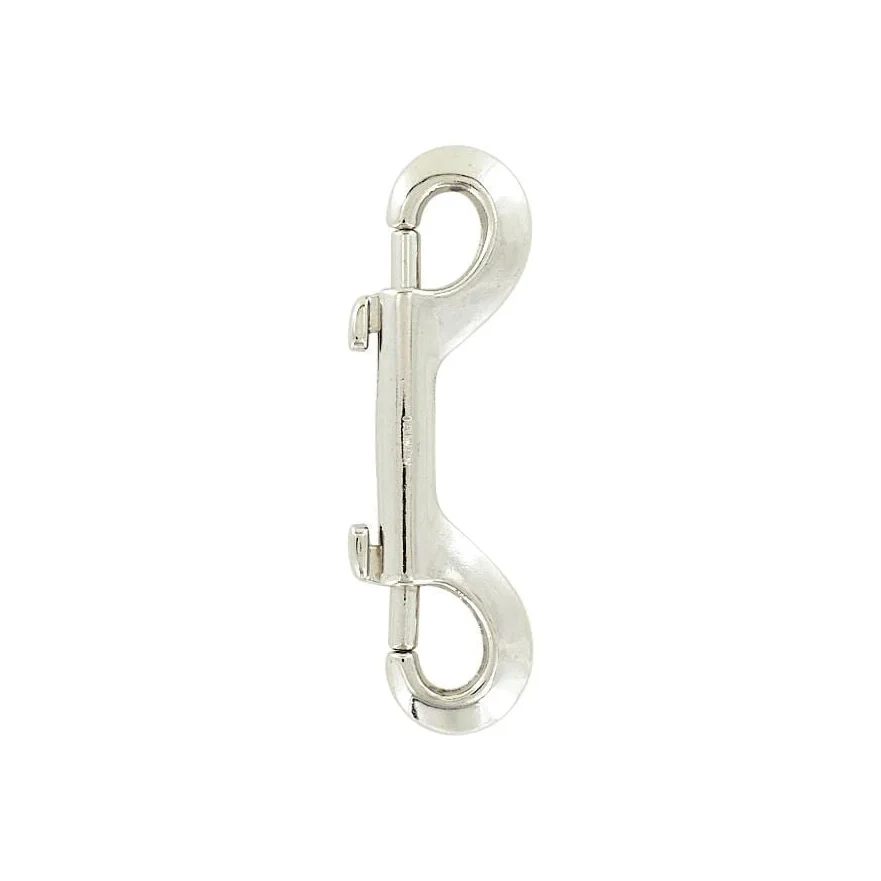 3 1/2" Nickel, Double End Bolt Snap Hook, Zinc Alloy, #P-2368