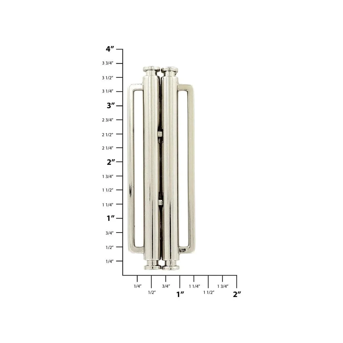 3 1/4"Nickel, Clasp, Zinc Alloy, #C-1987