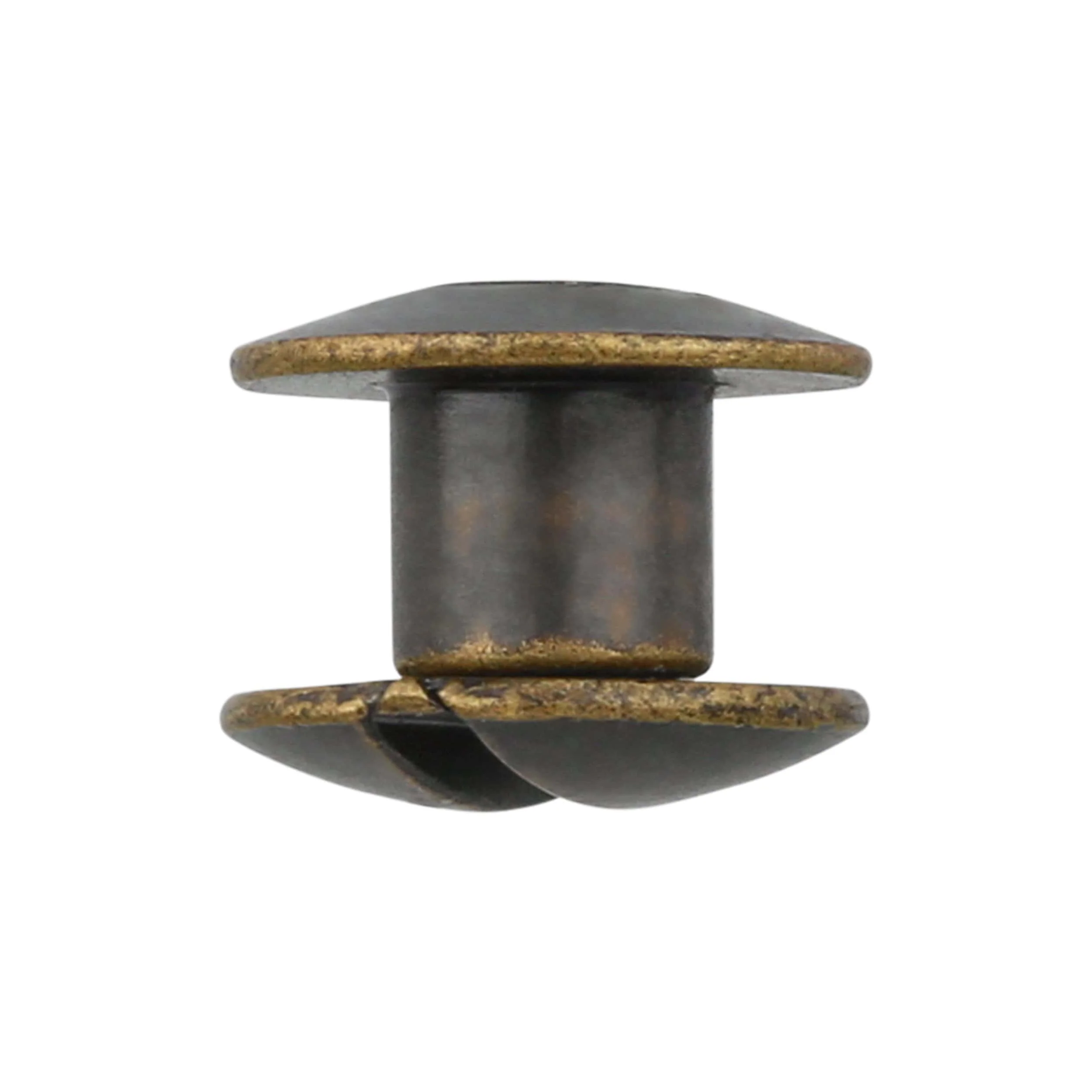 3/16" Antique Brass, Open Hole Chicago Screw, Solid Brass PK10, #L-156-3-16-ANTB