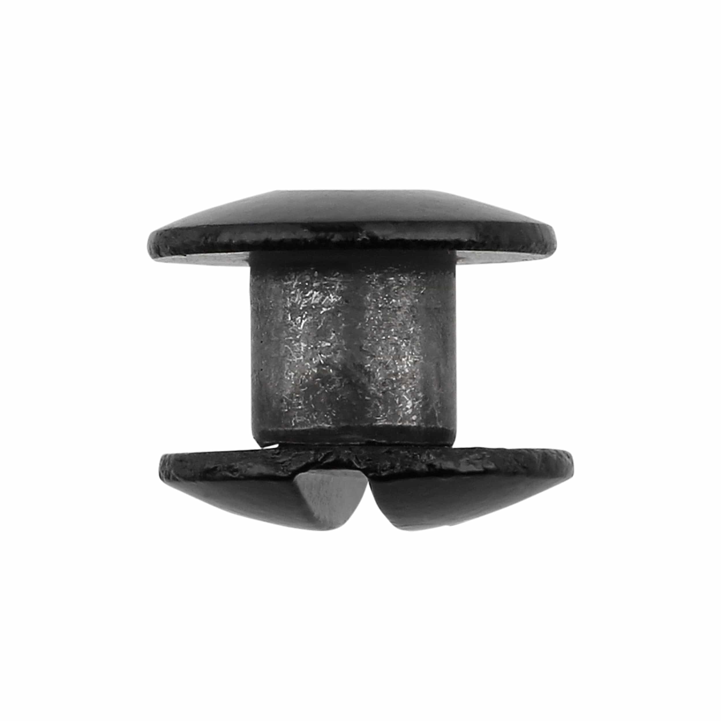 3/16" Glossy Black, Open Hole Chicago Screw, Solid Brass PK10, #L-156-3-16BLK