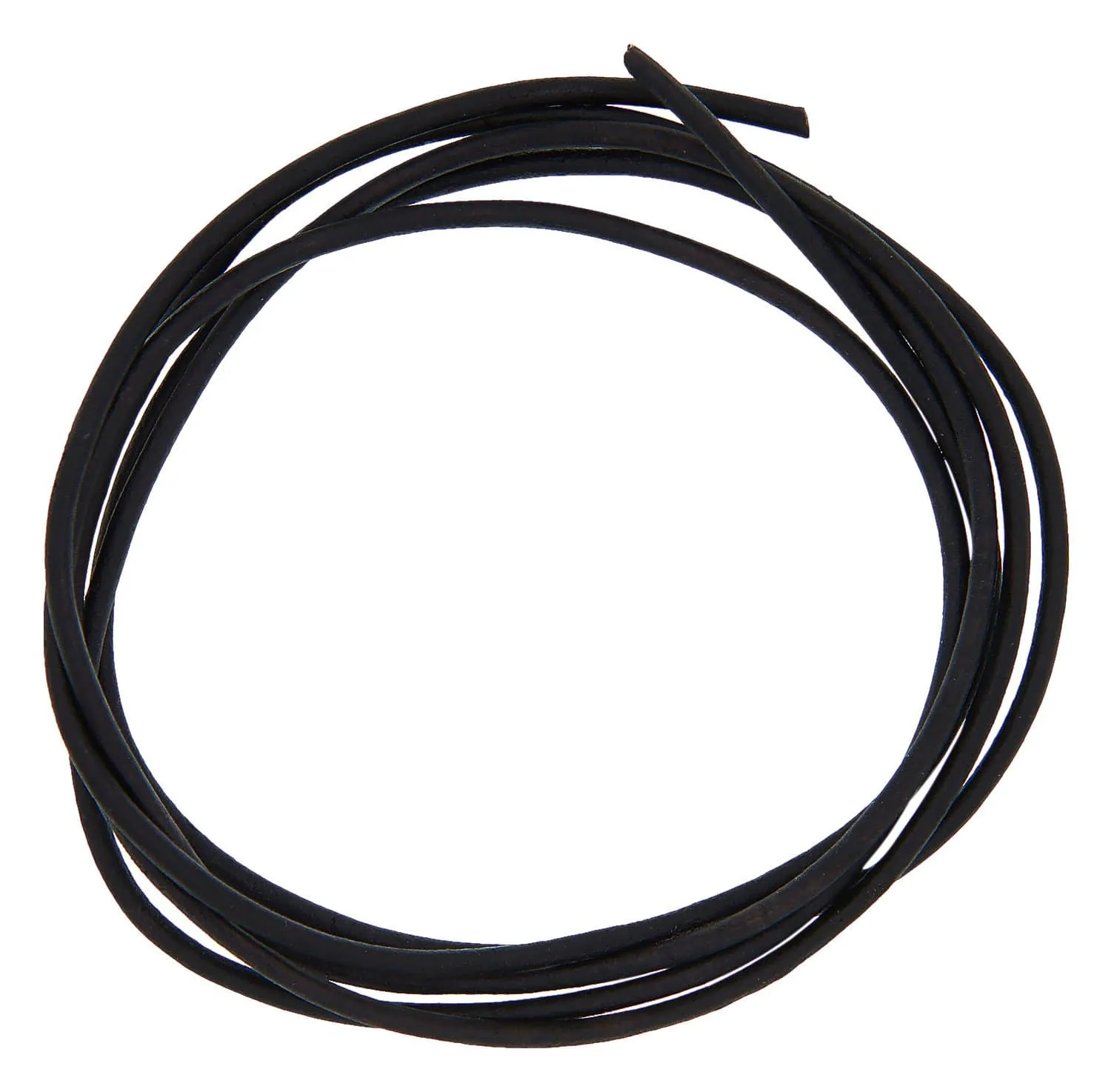 3/32"(2mm) Black, Round Cord, Leather, #M-1631-NATBLK