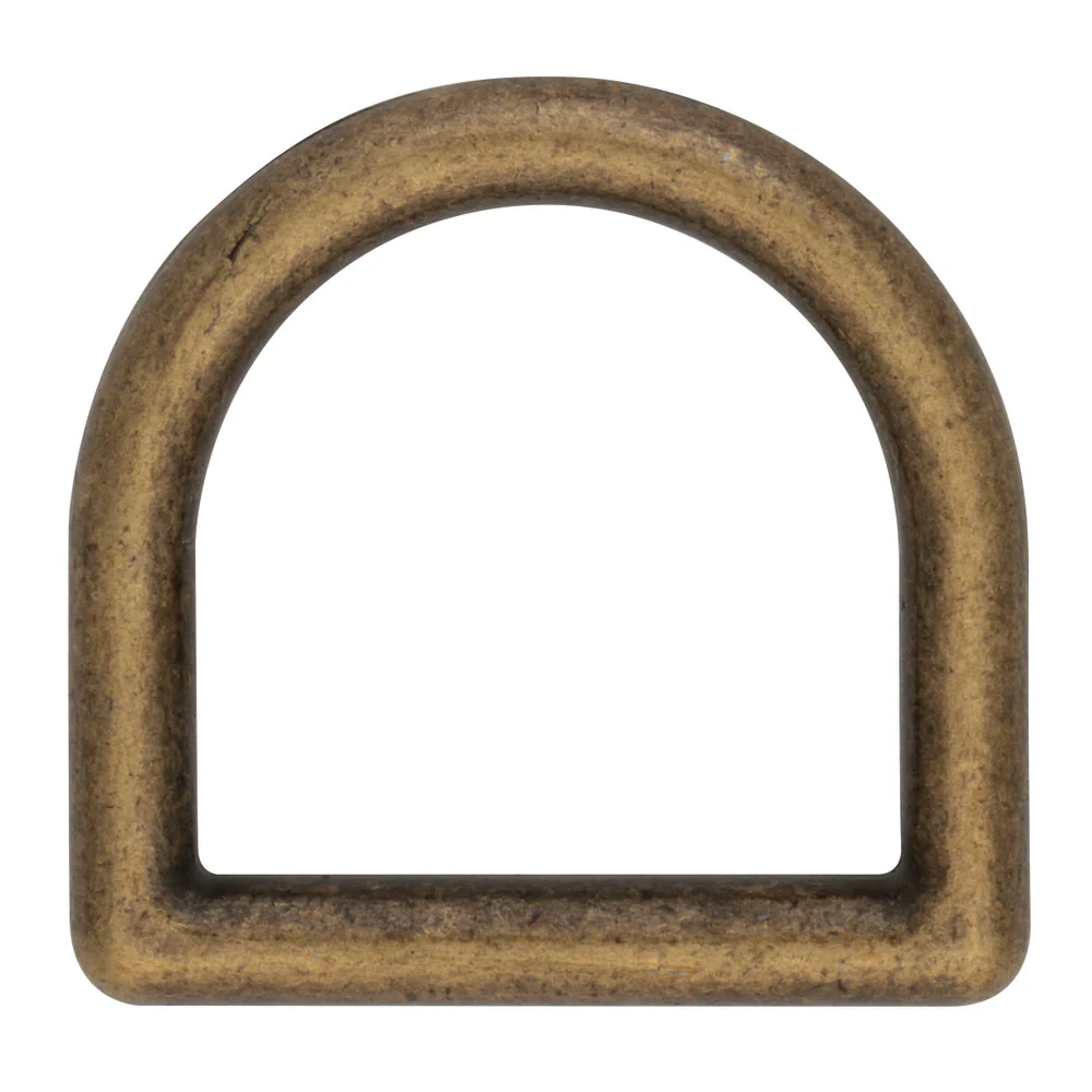 3/4" Antique Brass, Cast D-Ring, Zinc Alloy, #D-303-ANTB