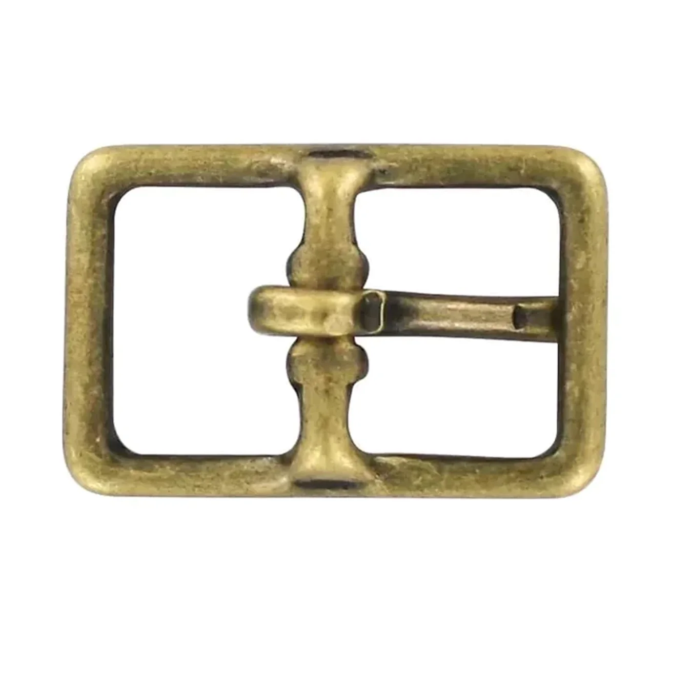 3/4" Antique Brass, Center Bar Buckle, Solid Brass, #C-1463-ANTB