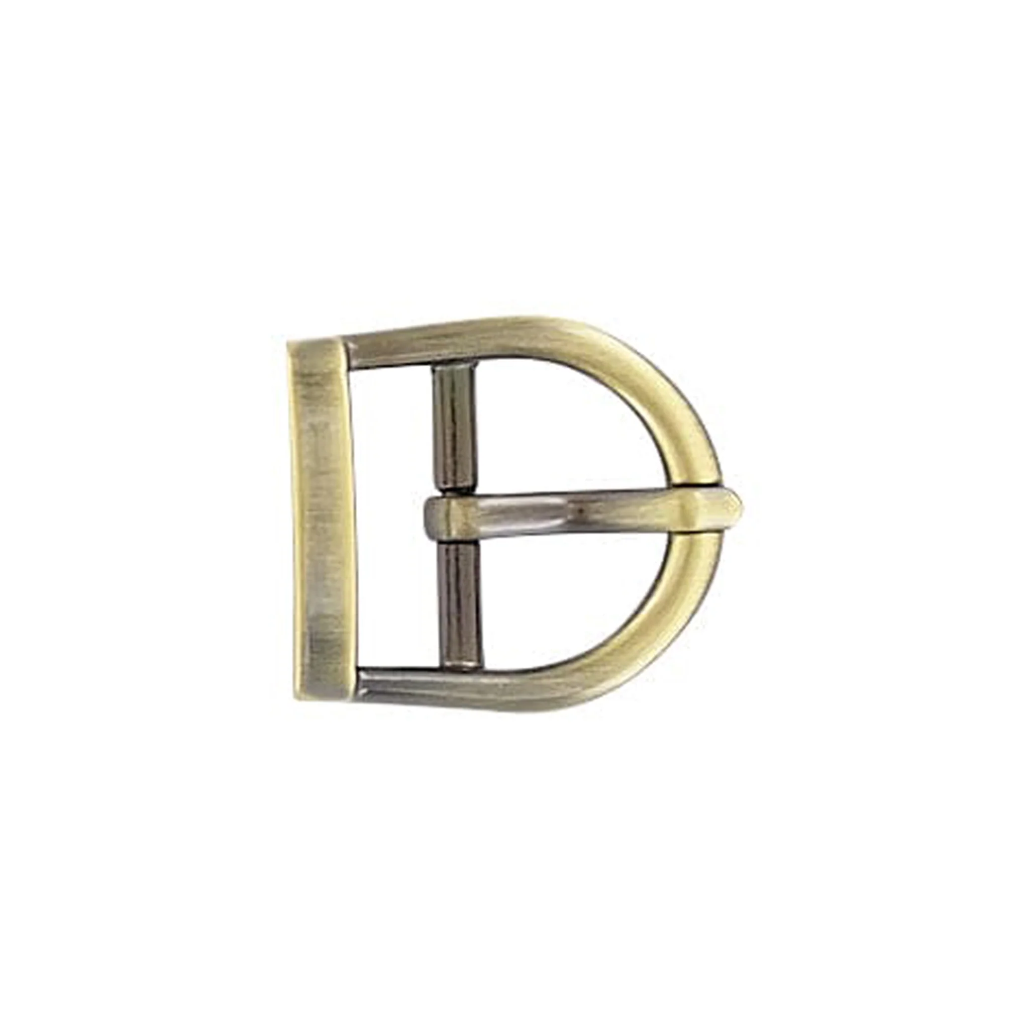3/4" Antique Brass, D Shaped Center Bar Buckle, Zinc Alloy, #C-1484-ANTB