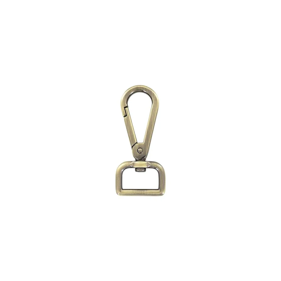 3/4" Antique Brass, Tear Drop Lever Swivel Snap, Zinc Alloy, #P-3132-ANTB