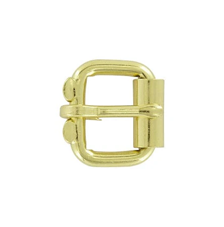 3/4" Brass, Heel Bar Roller Bar Buckle, Steel, #C-1055-3-4-BP