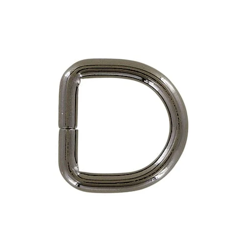 3/4" Gunmetal, Split D Ring, Steel, #P-2930-GUNM
