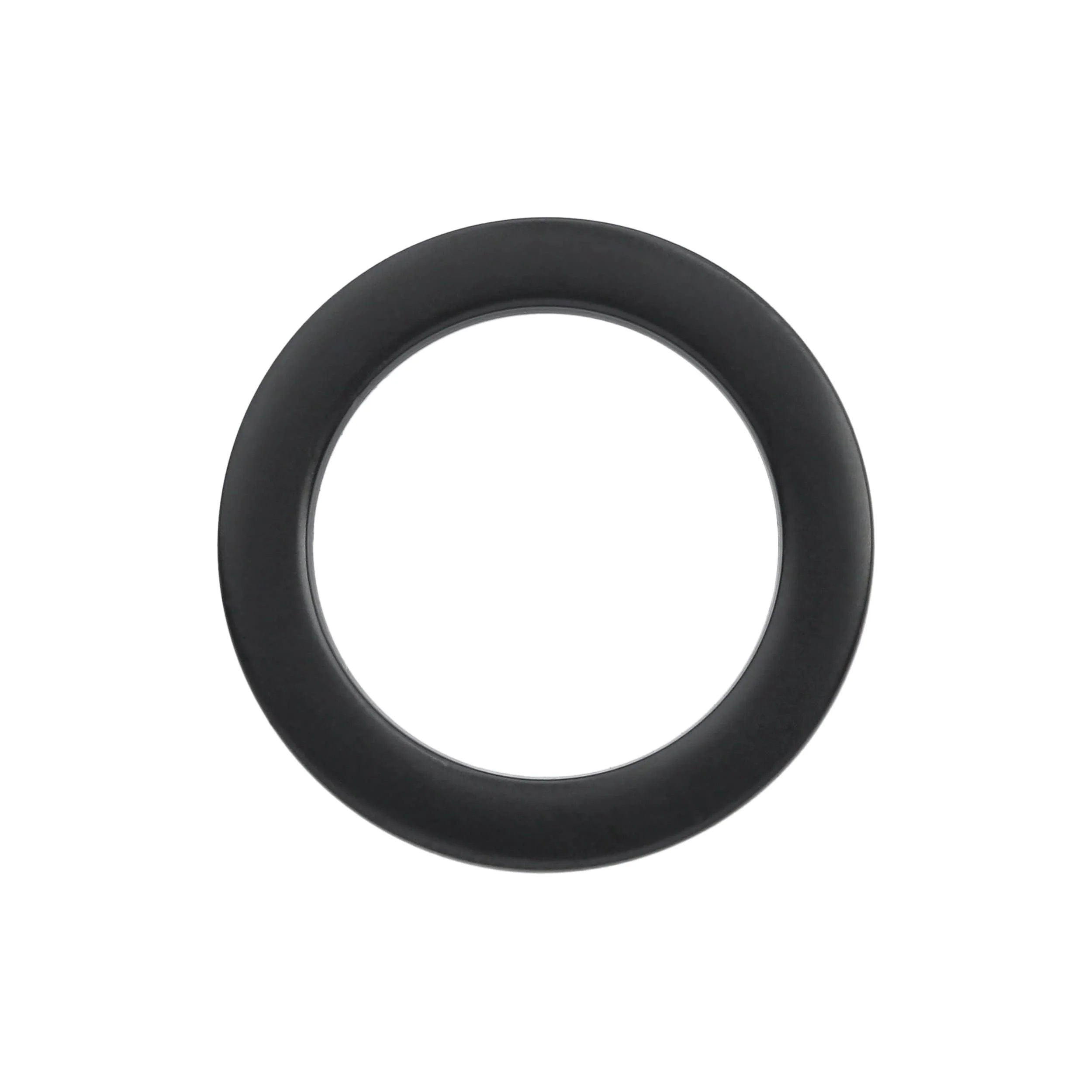 3/4" Matte Black, Cast Flat Round Ring, Zinc Alloy, #P-2553-BLK