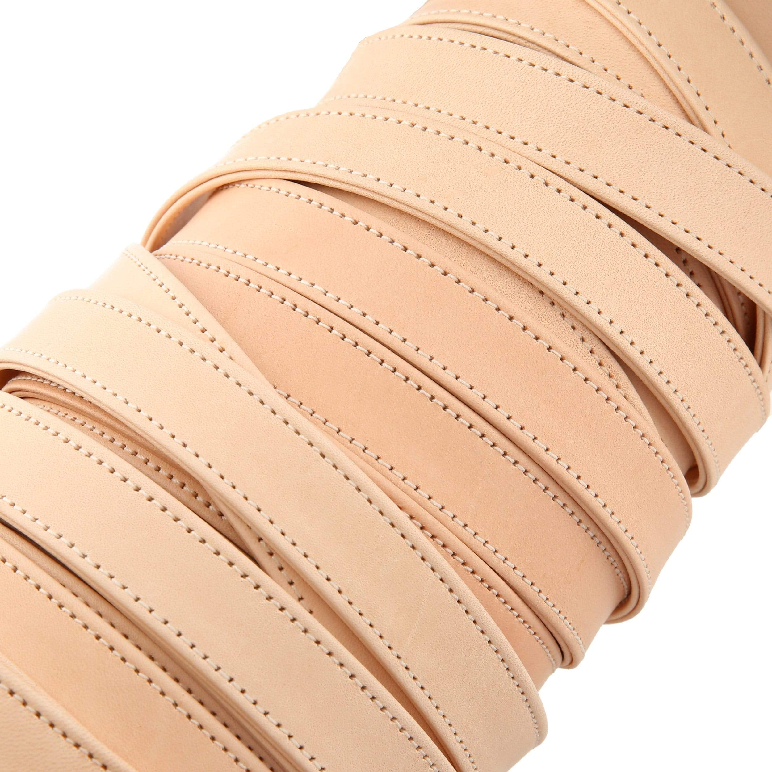 3/4" Natural Russet, Flat Leather Strap, Leather, #CALF-3-4-RUS