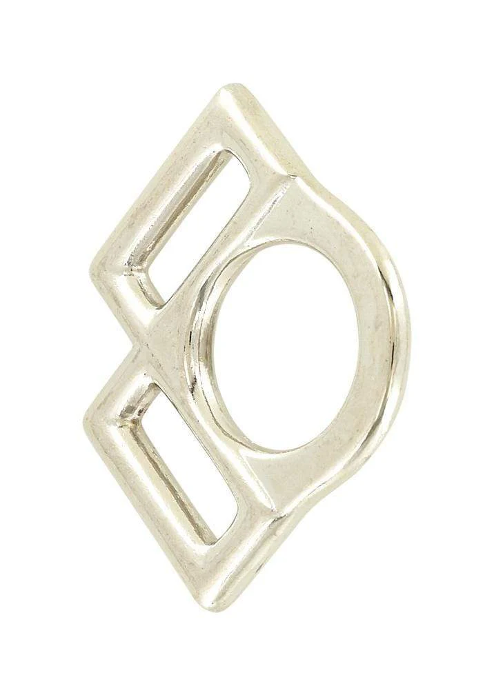 3/4" Nickel, 2-Sided Halter Ring, Zinc Alloy, #L-2484