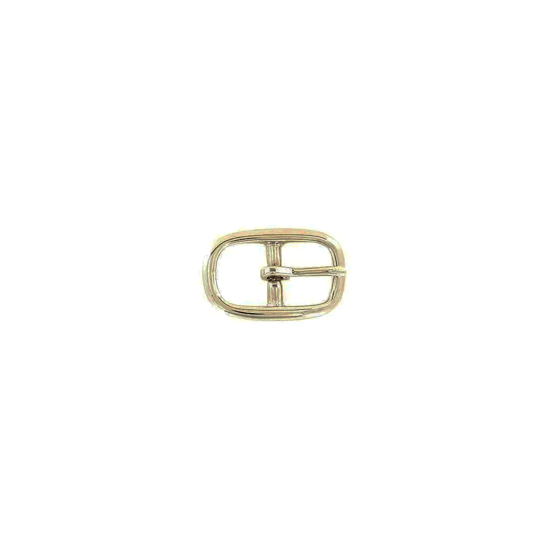 3/4" Nickel, Center Bar Buckle, Solid Brass, #C-1130-SBN