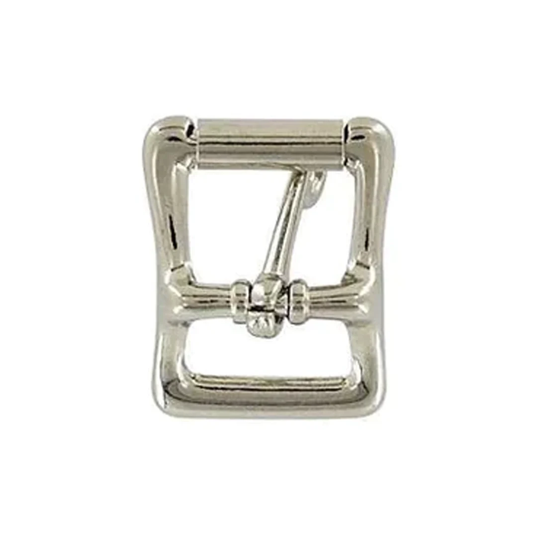 3/4" Nickel, Locking Tongue Center Bar Roller Buckle, Zinc Alloy, #C-1511-NIC