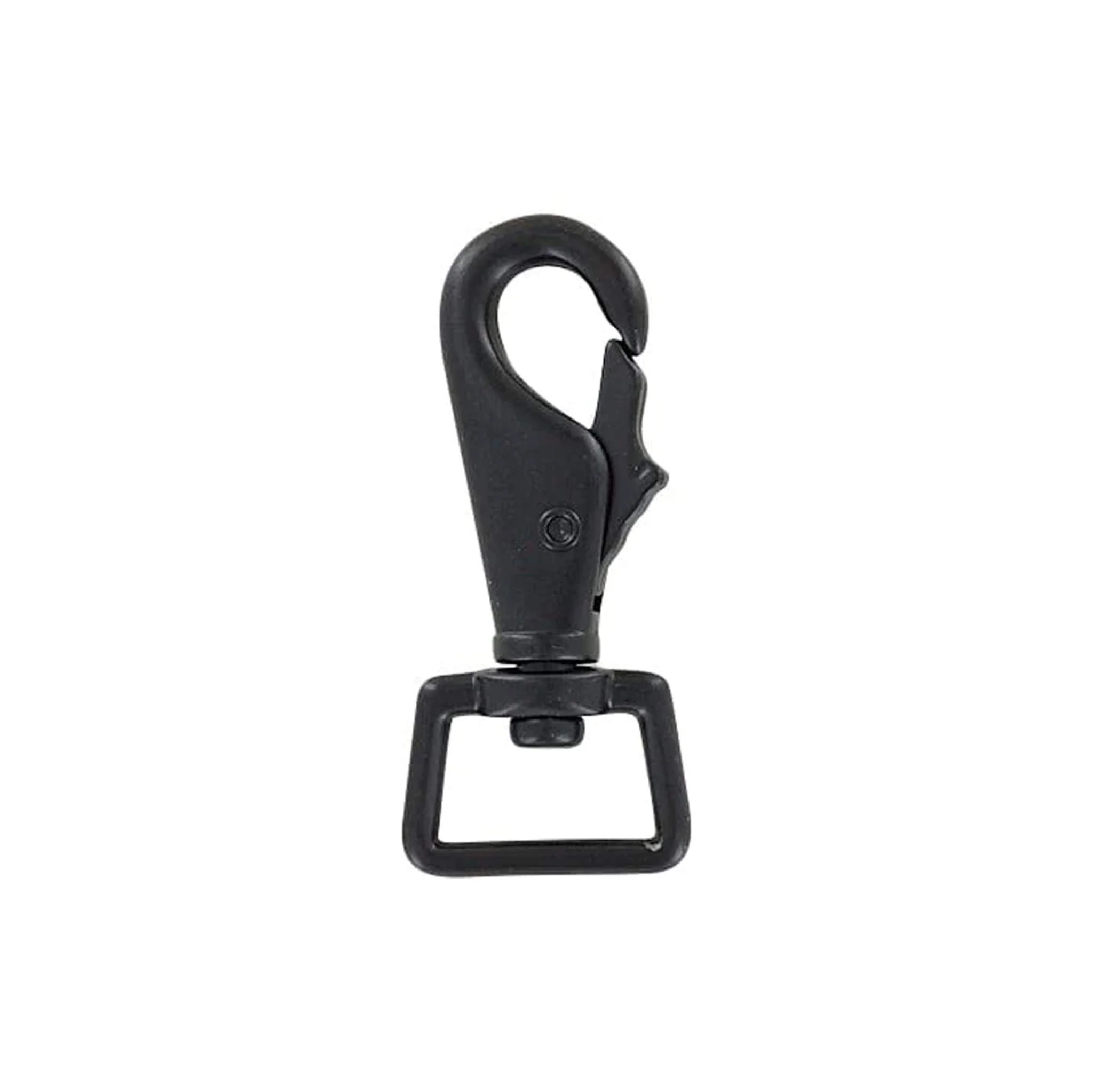 3/4" Shiny Black, Lever Swivel Snap Hook, Zinc Alloy, #P-3181-BLK