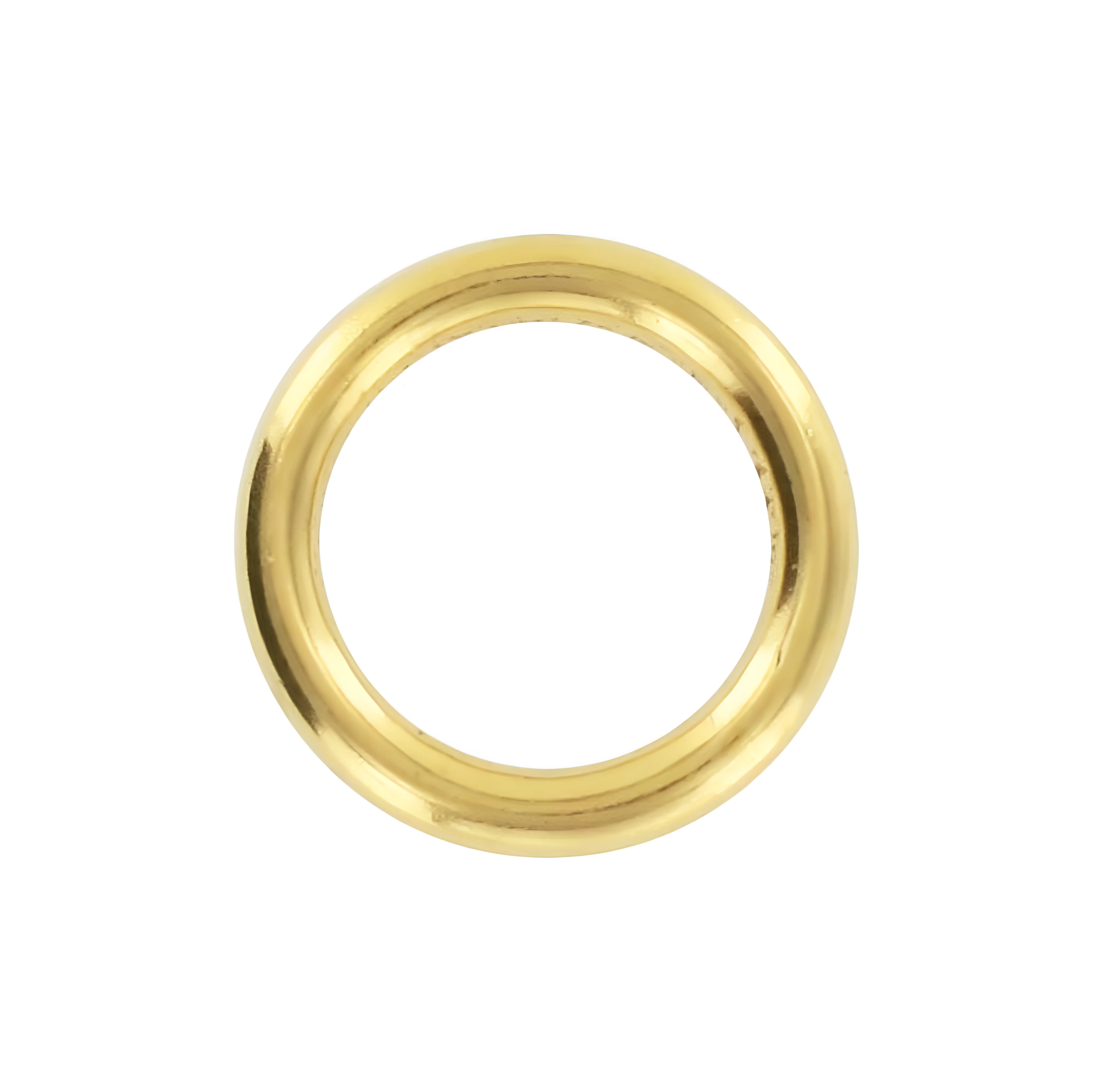 3/4" Shiny Brass, Cast Round Ring, Solid Brass, #A-253