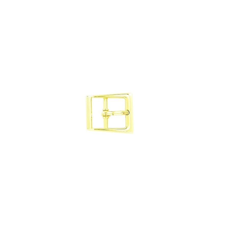 3/4" Shiny Gold, Funky Center Bar Buckle, Zinc Alloy, #C-1546-GOLD