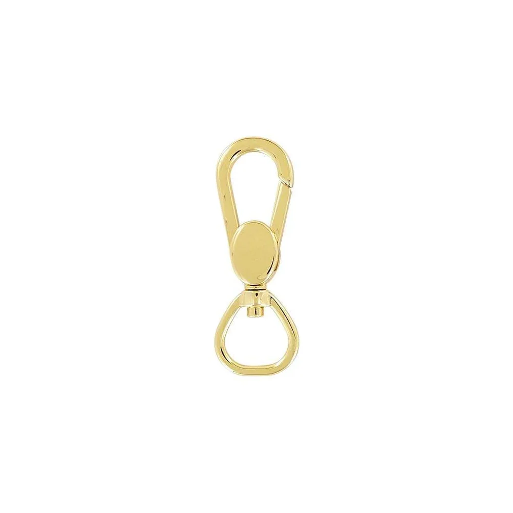 3/4" Shiny Gold, Lever Flat Profile Swivel Snap, Zinc Alloy, #P-3056-GOLD