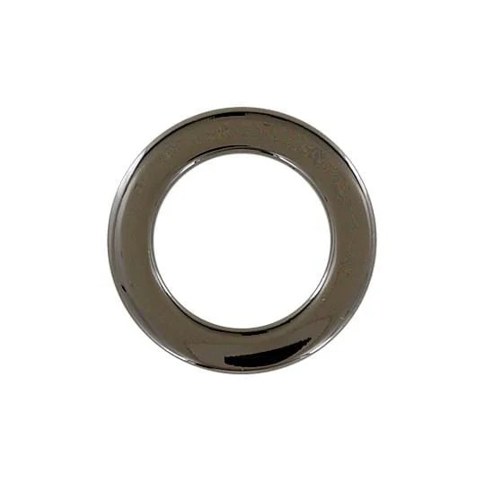 3/4" Shiny Gunmetal, Flat Round Ring, Zinc Alloy, #P-3163-GUNM