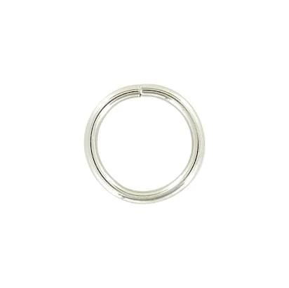 3/4" Shiny Nickel Plated, Split Round Ring, Steel, #A-5-NP