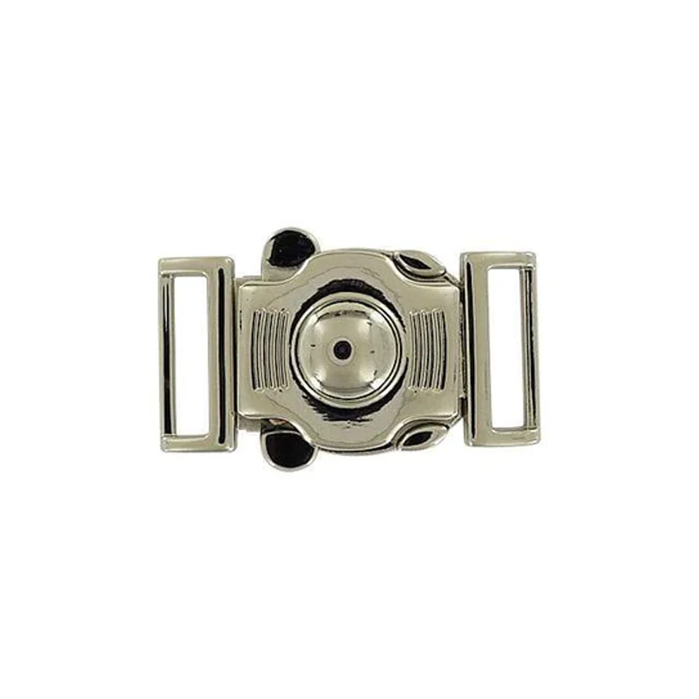 3/4" Shiny Nickel, Clasp Buckle, Zinc Alloy, #C-2097-NIC
