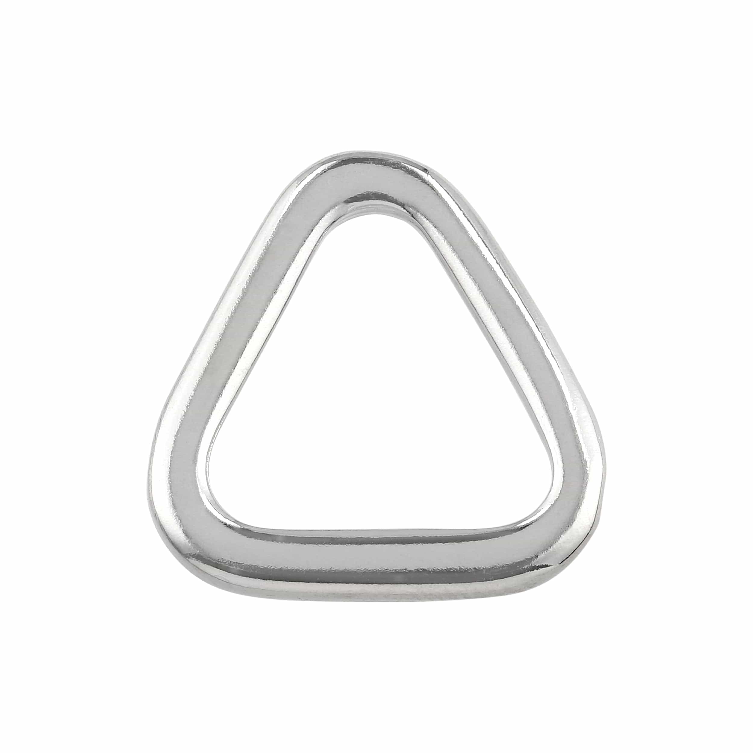 3/4" Shiny Nickel, Flat Triangle Ring, Zinc Alloy, #P-3032-NIC