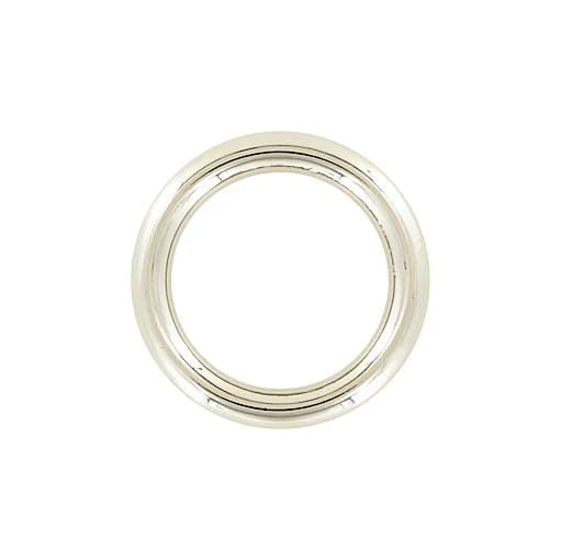 3/4" Shiny Nickel, Solid Round Ring, Zinc Alloy, #P-3157-NIC